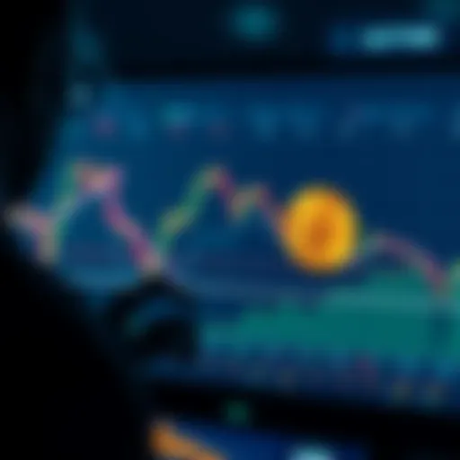 A person looking at a chart showing Bitcoin's decline and considering investing in Algo at a low price.