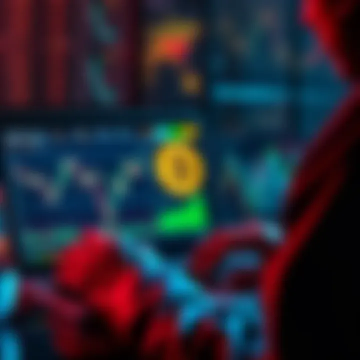 Investing in Cryptocurrency A person analyzing Bitcoin and Ether charts on a laptop, debating whether to hold altcoins or focus on major cryptocurrencies.