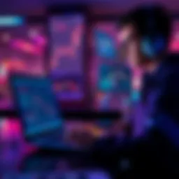 Investing in Ethereum A crypto enthusiast looking at Ethereum charts on a laptop, considering the best time to buy.