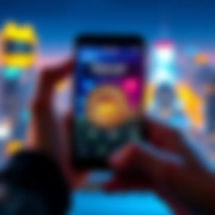 A person holding a smartphone displaying Bitcoin's current price at $68,000 while considering a $100 investment.