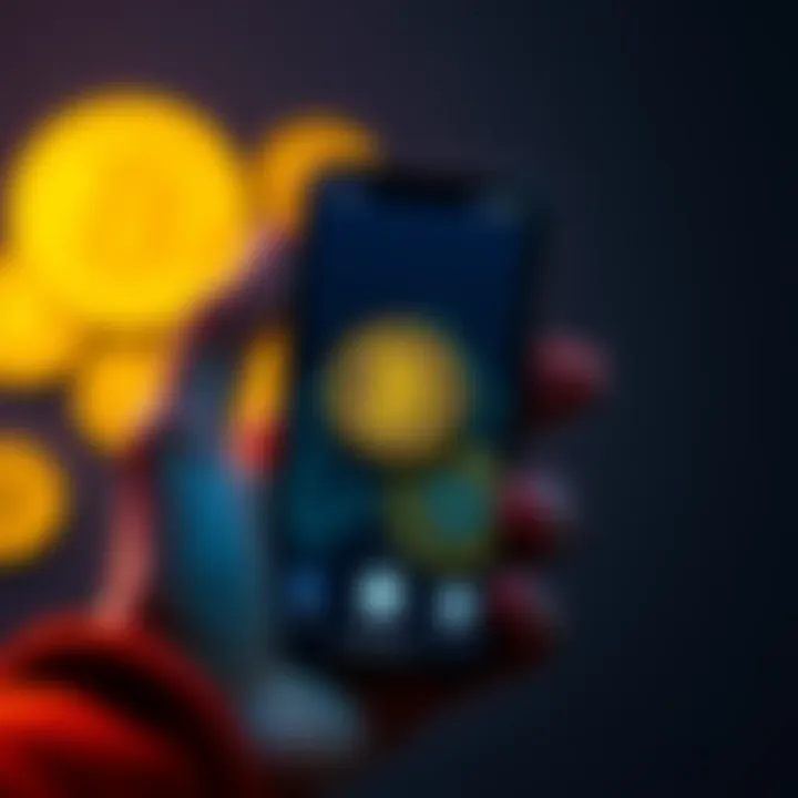 Investing in Bitcoin A person holding a smartphone displaying a Bitcoin app alongside cash, symbolizing small investments in Bitcoin