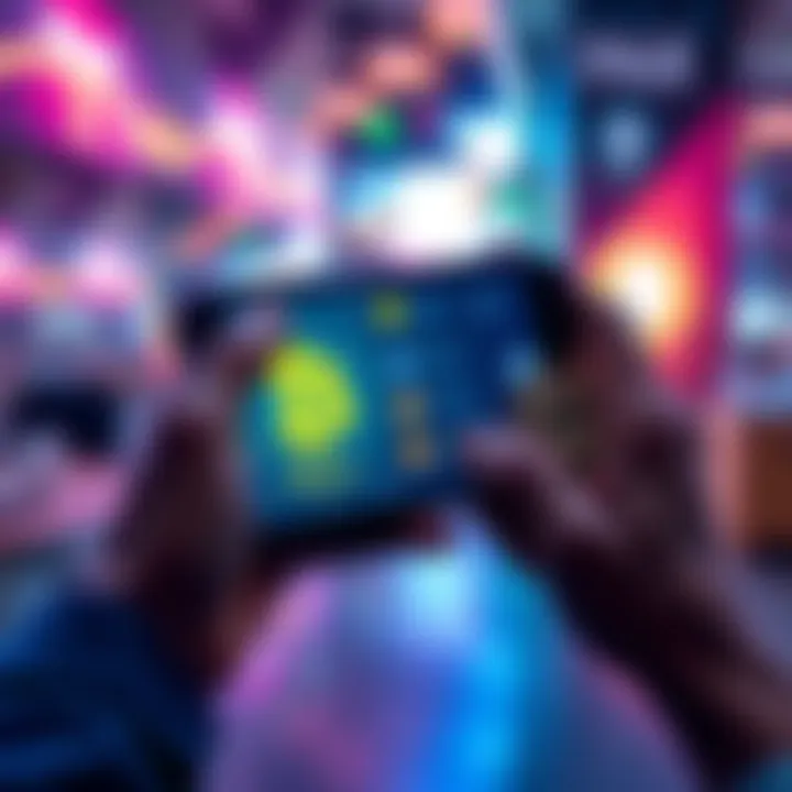 A person holding a smartphone showing Bitcoin on the screen and a cold wallet next to it