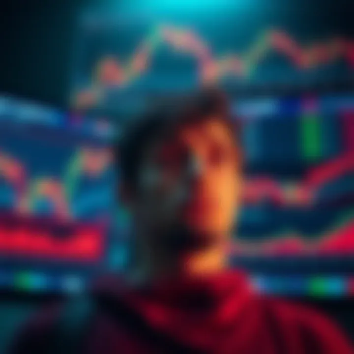 A person looking confused at stock market graphs on a screen, symbolizing the choice between investing and hoping for market success.