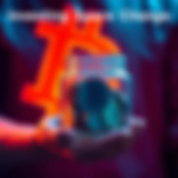 A person holding a jar of coins with a Bitcoin symbol in the background, symbolizing investment opportunities.