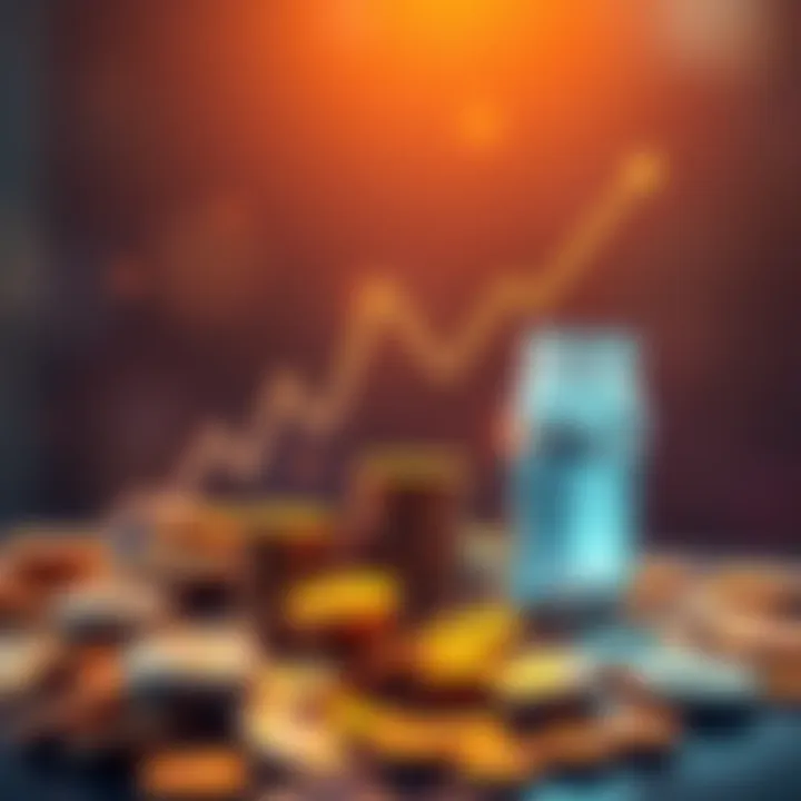 Financial growth concept with daily savings illustration