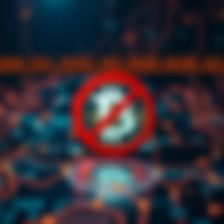 A graphic showing a Bitcoin symbol being crossed out, with a backdrop of quantum computing elements like circuits and binary code.