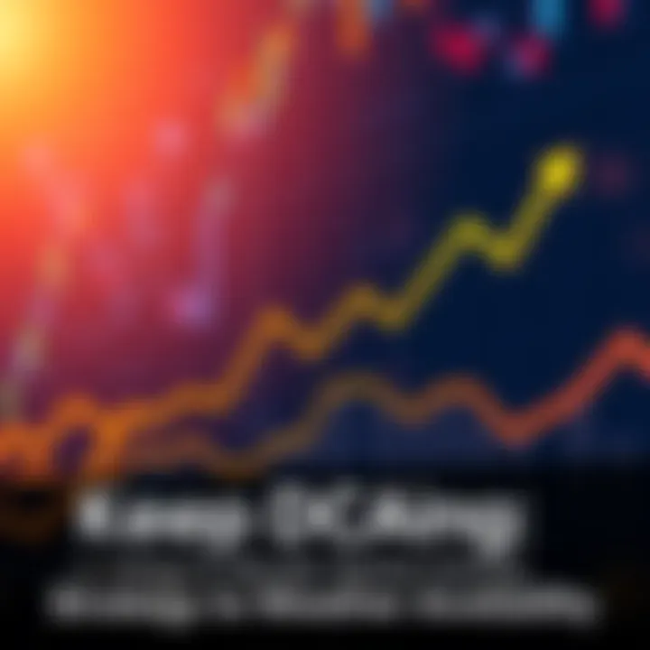 A line graph showing steady growth over time, symbolizing consistent dollar-cost averaging in investing.