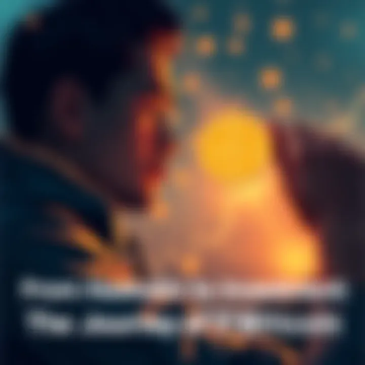 Investment Journey in Cryptocurrency Visual representation of a friend contemplating Bitcoin investments amid market changes