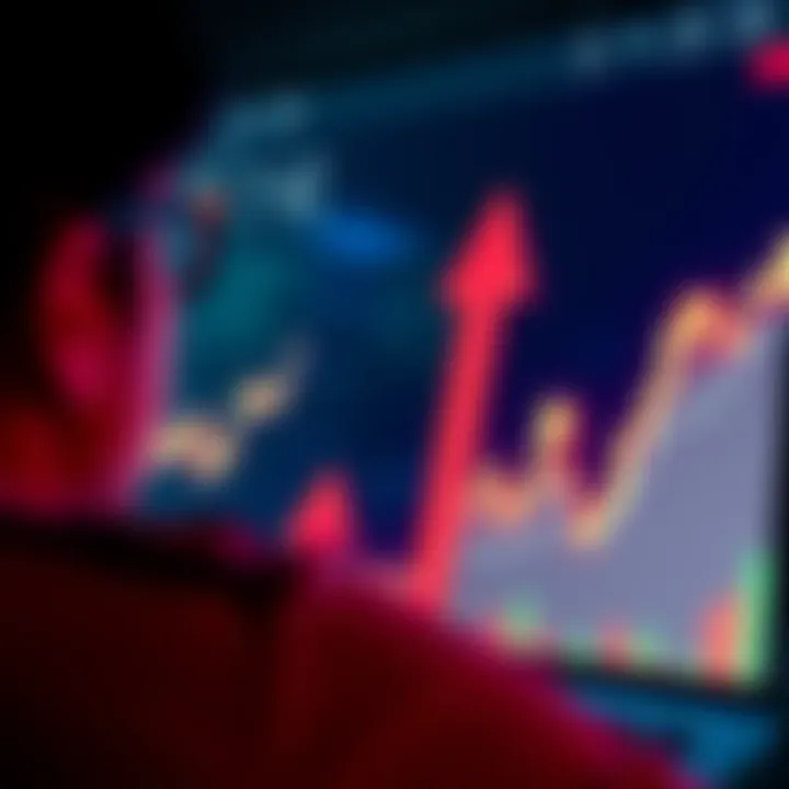 Investment Opportunities Ahead A person looking at a stock market chart with arrows pointing upward, indicating potential growth in investments.