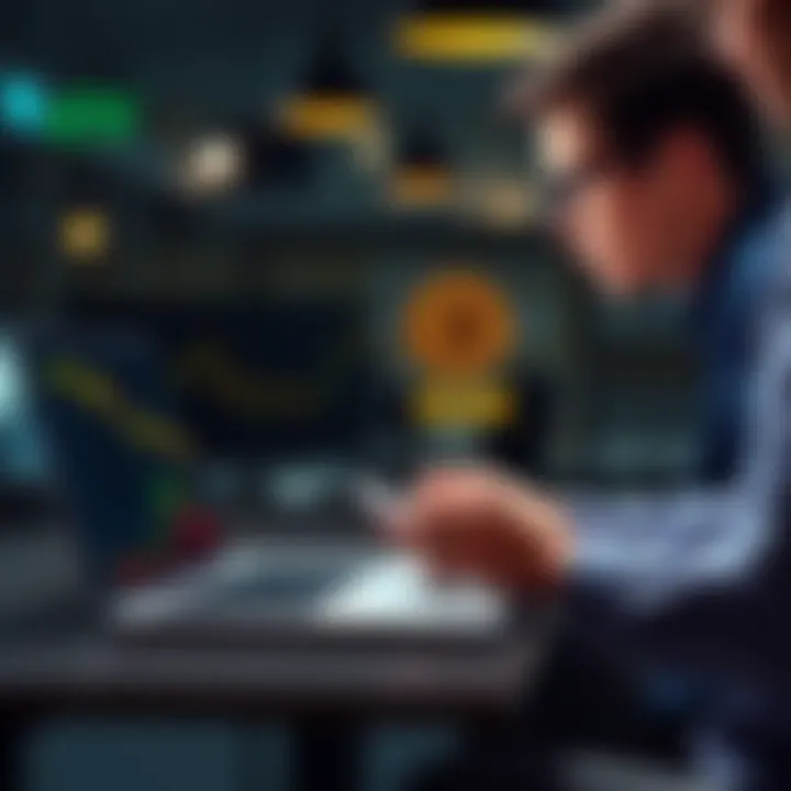 Person reviewing 401k fund allocations with Bitcoin ETF example on a laptop