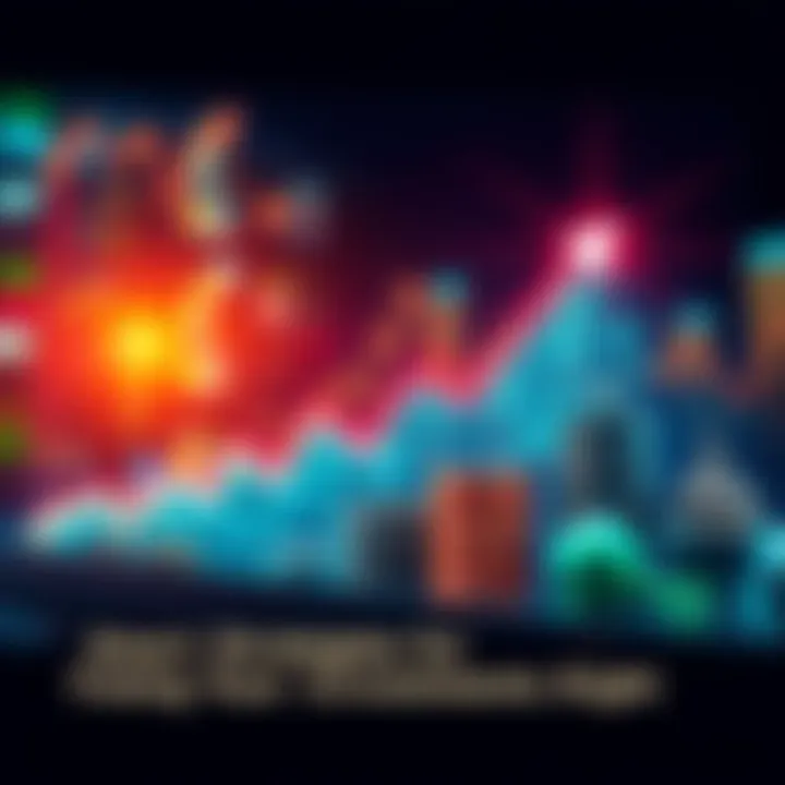 Visual representation of smart investment strategies during market fluctuations showing a graph with an upward trend and diversified assets