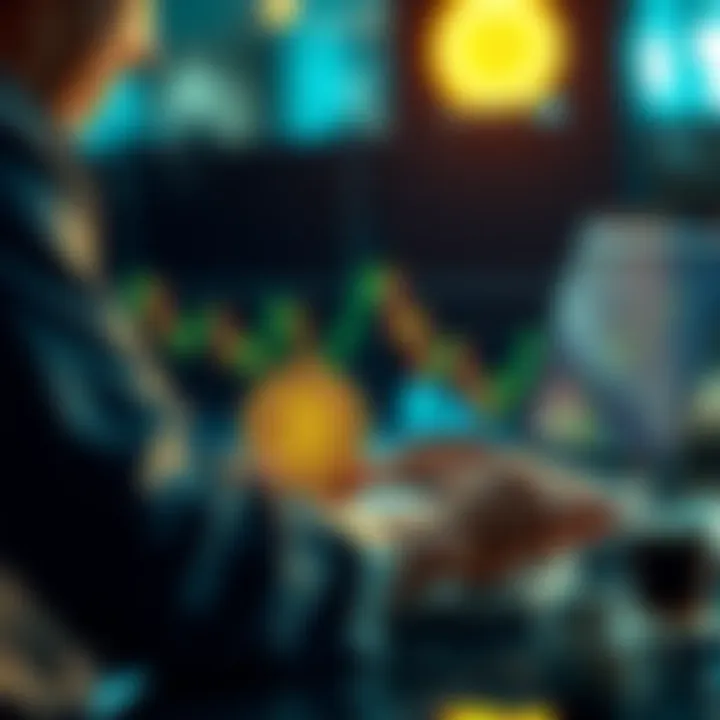 Investor Buying Bitcoin A person purchasing Bitcoin on a laptop, symbolizing strategic investments during market dips.
