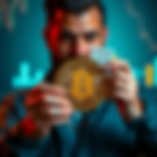 Investor Buys Bitcoin An investor holding a Bitcoin symbol with a $50,000 purchase receipt, symbolizing confidence in Bitcoin despite market fears.