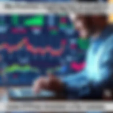 Investor reviewing ETF options A person looking at financial charts and graphs with a laptop, focusing on exchange-traded funds, symbolizing a strategic investment approach after losses.