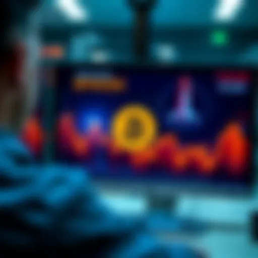 A person looking at a computer screen showing Bitcoin and SpaceX stock prices, contemplating their investment decision.