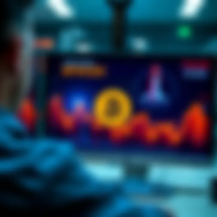 A person looking at a computer screen showing Bitcoin and SpaceX stock prices, contemplating their investment decision.