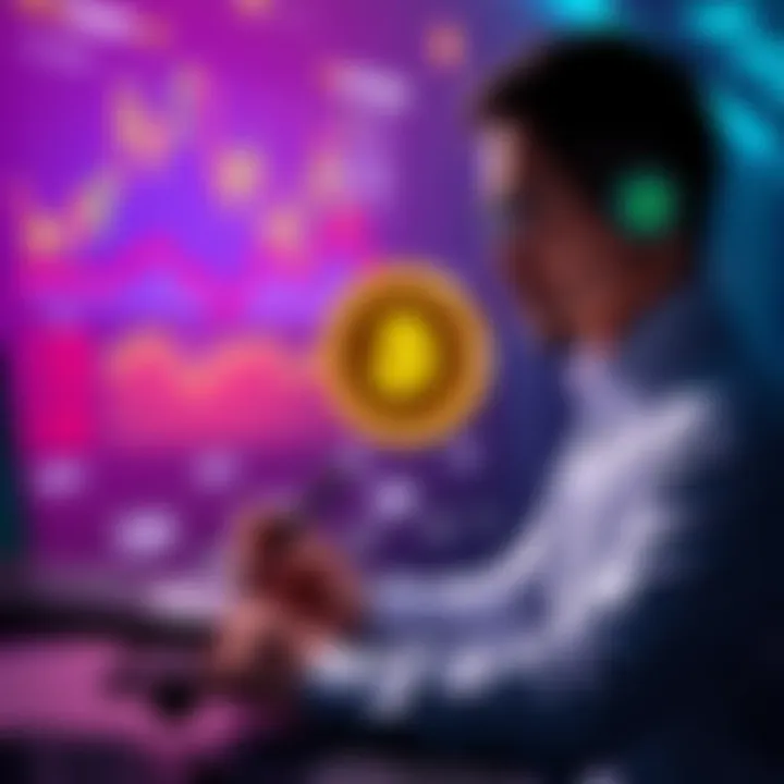 Investor analyzing charts and data related to BONK cryptocurrency profits