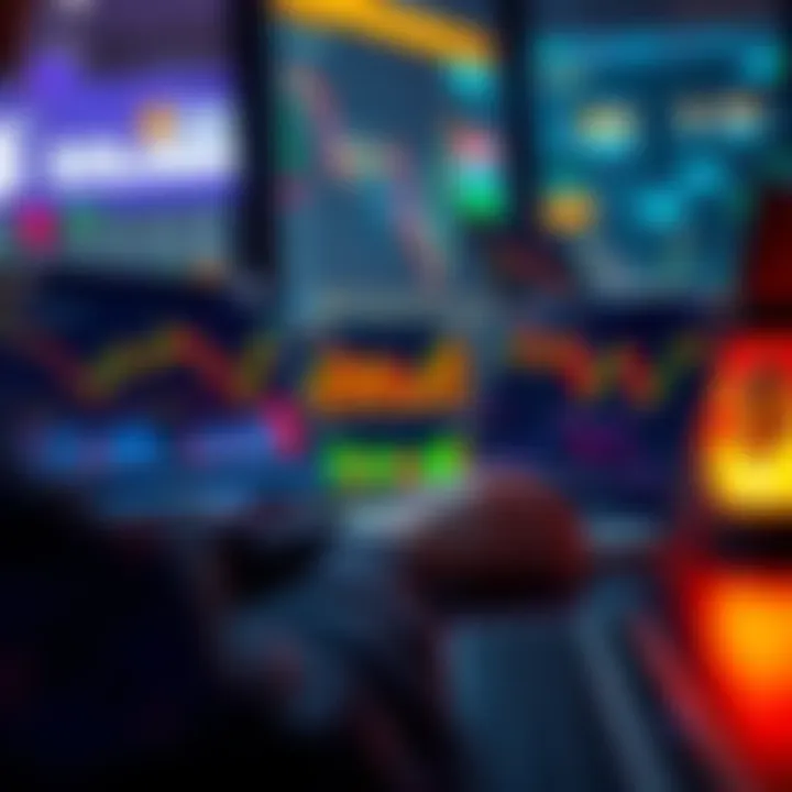 A person looking at cryptocurrency charts on a laptop, showing both gains and losses, while contemplating their investment in Solana.