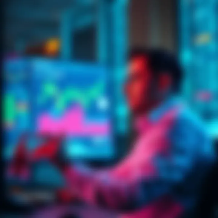 An investor reviewing charts and data on a computer screen, contemplating future investment opportunities.