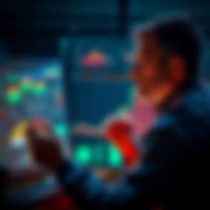 A person looking at investment charts and graphs while thinking about Dollar Cost Averaging