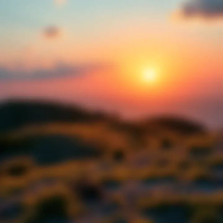 A serene landscape with a rising sun symbolizing new opportunities