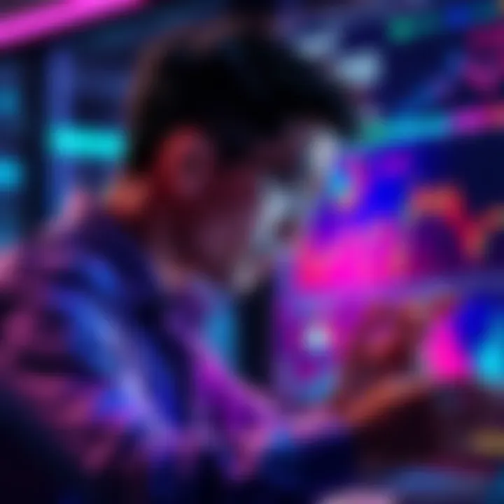 Investor Reflecting on AMP Investment A thoughtful investor looking at financial charts and graphs, contemplating their investment in AMP.