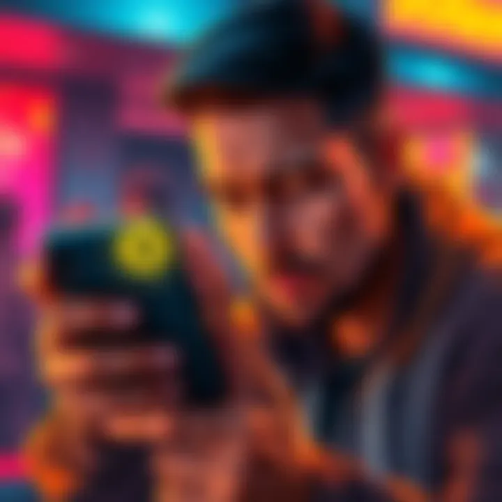 A person looking at their smartphone with a Dogecoin logo on the screen, reflecting on their investment decision, with a worried expression.