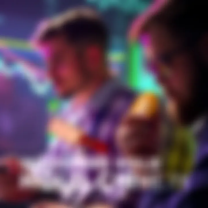 A group of investors focused on holding their cryptocurrency while monitoring price trends, showcasing determination for future profits.