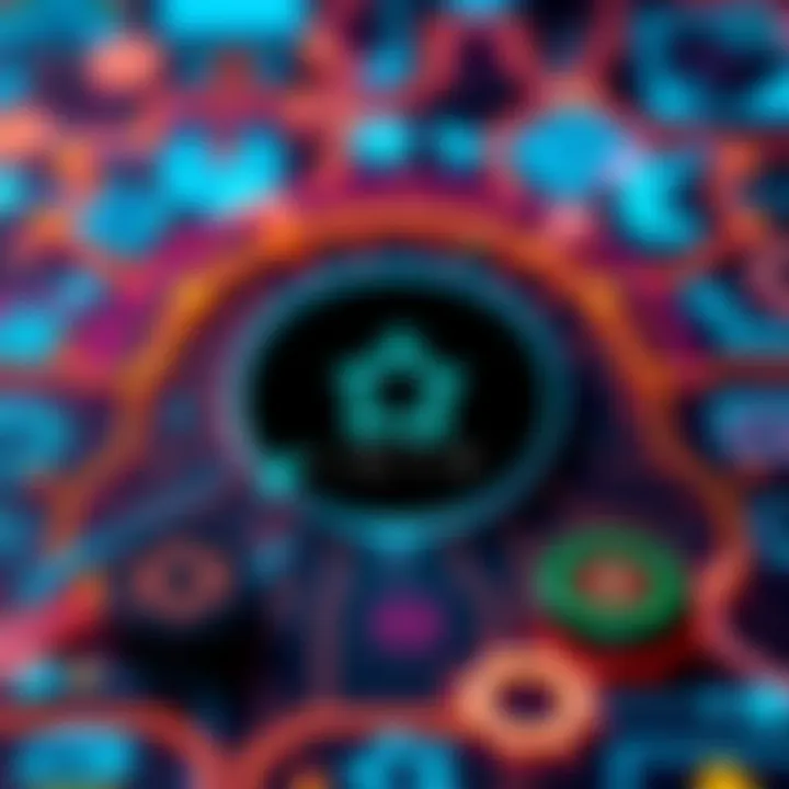 IOTA Upgrade Announcement Graphic showcasing IOTA logo with symbols representing decentralization and smart contracts on a digital background.