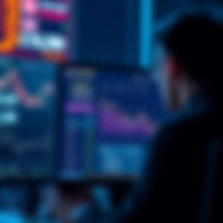 IOTA Trading on UK Exchanges A person looking at a computer screen displaying IOTA prices and exchange options in the UK