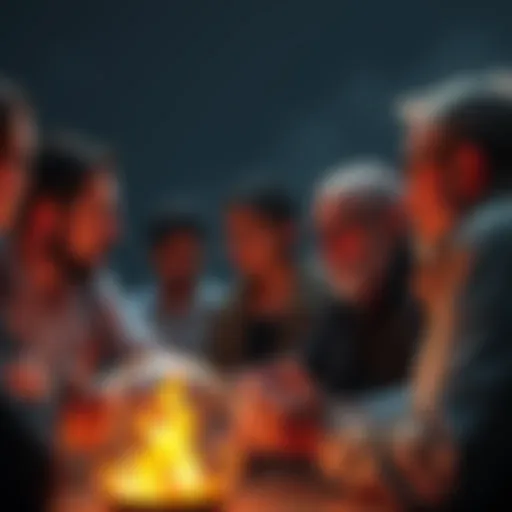 Group of Israeli citizens engaged in a heated discussion about conspiracy theories regarding October 7 events