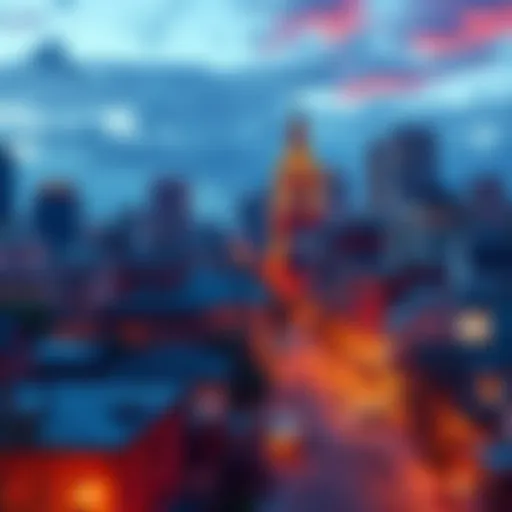 A cityscape of Jackson Square showing various properties for investment