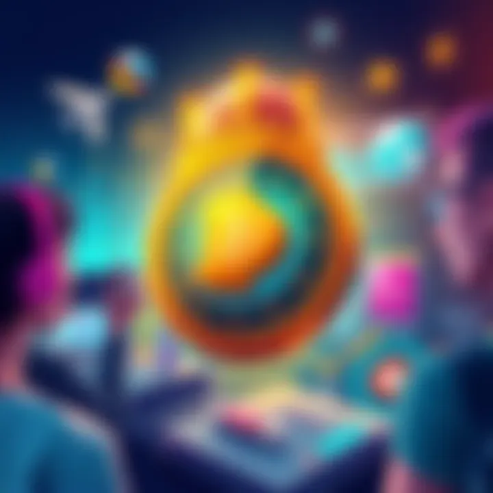 Illustration showing different uses of JasmyCoin, including data sharing and technology integration, depicting innovation and community engagement.