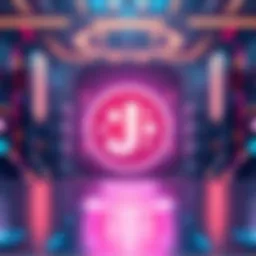 The JasmyCoin logo displayed prominently against a modern, digital backdrop representing technology and finance
