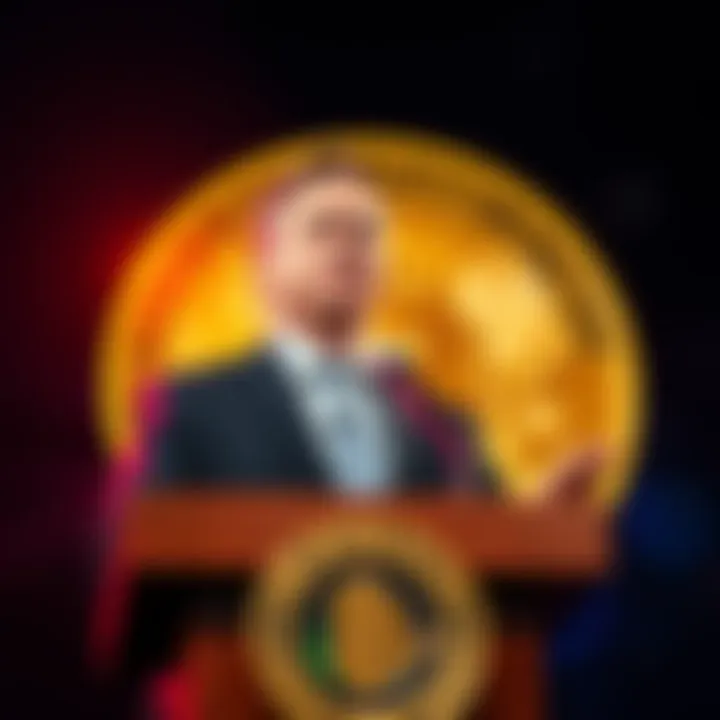 Vice President JD Vance speaking at a podium about Bitcoin as a secure digital asset, with a Bitcoin symbol in the background.