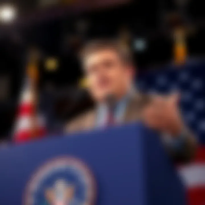 JD Vance speaks confidently at a podium about the economic gains for American workers, emphasizing their contributions, with an American flag in the background.