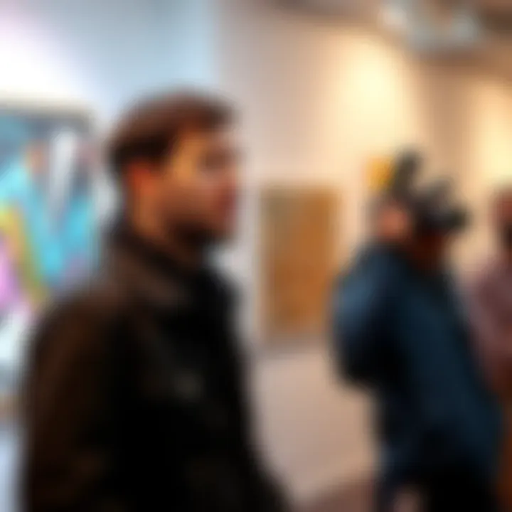 Jesse Pollak discussing his controversial statement about art at a public forum
