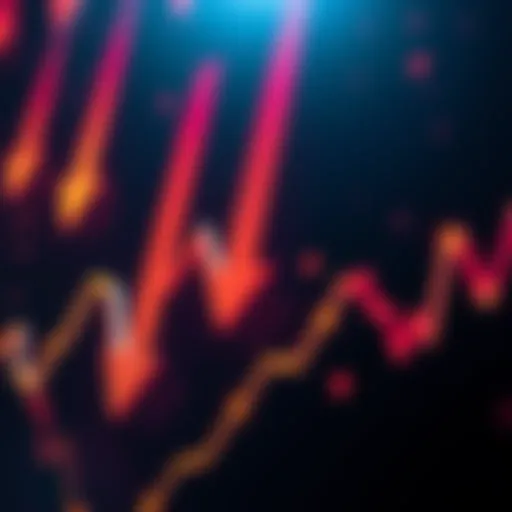 A visual representation of job losses with downward arrows and an economic graph, symbolizing the potential for interest rate cuts.