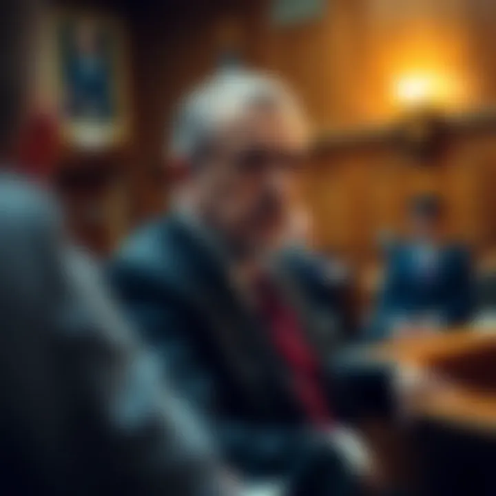 John Karony seated in a courtroom during sentencing for fraud
