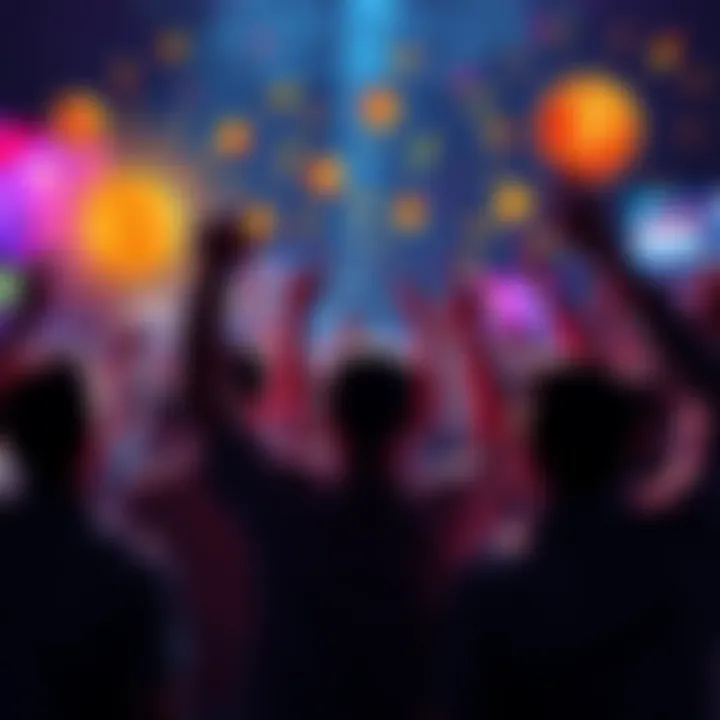 People celebrating the RIC airdrop and competition on BitMart, with graphics showing RIC coins and excitement