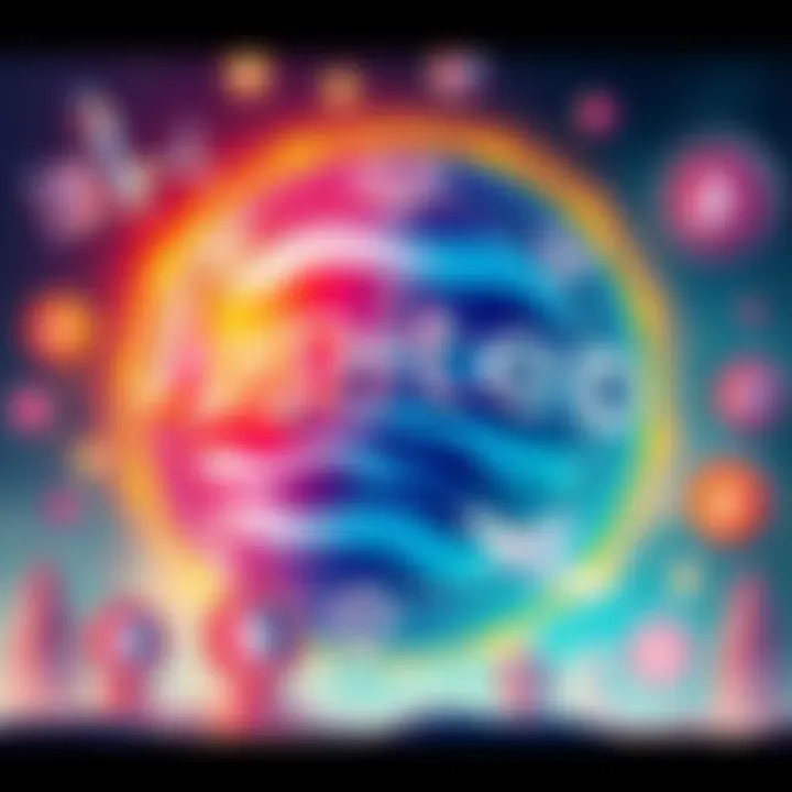 A visual representation of the Jupiter token, showcasing its features and advantages over Pumpfun, with a vibrant design and symbols of rewards and automation.
