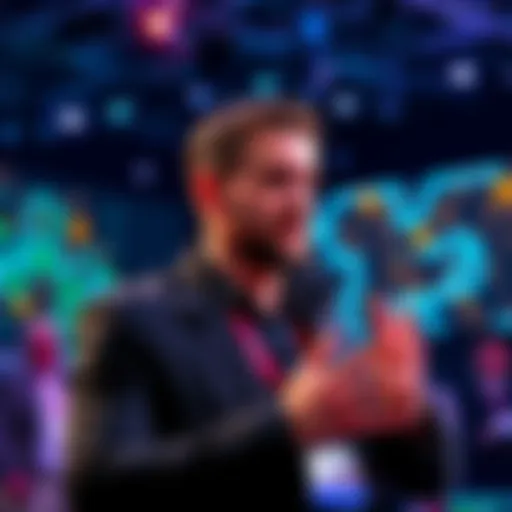 Justin Drake speaking at a tech conference about real-time proving in blockchain