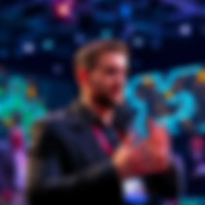 Justin Drake speaking at a tech conference about real-time proving in blockchain