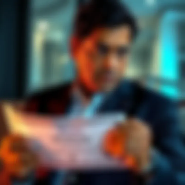 Kash Patel seen with a MicroStrategy stock certificate and a concerned expression, symbolizing a financial oversight.