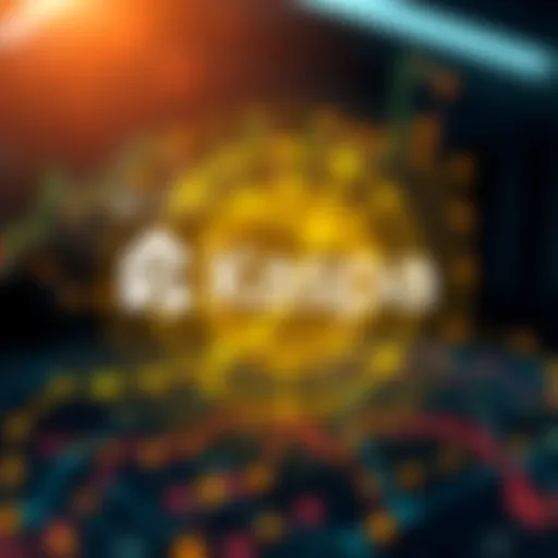 A graphic showing the Kaspa logo with a digital market flow chart representing BlockDAG technology and enhanced liquidity features