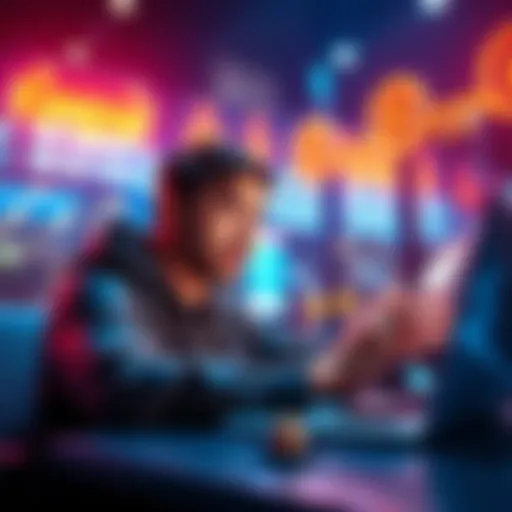 A person reviewing Kaspa coin investment options on a laptop, with a hopeful expression looking towards future profits.