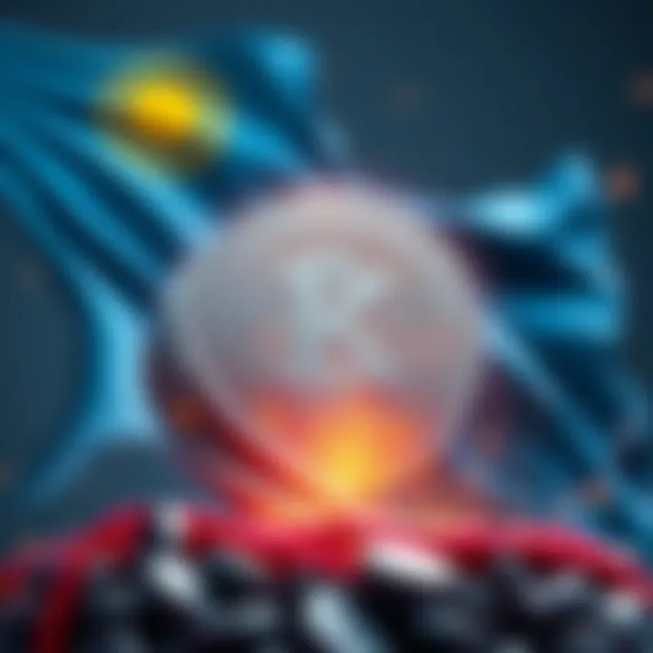 A digital representation of Kazakhstan's national pride intertwined with Litecoin symbolizing innovation in the cryptocurrency sector.