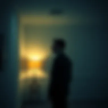 Kendall Roy contemplating his future Kendall Roy standing alone in a dimly lit room, reflecting on his journey and challenges he faced throughout the series.