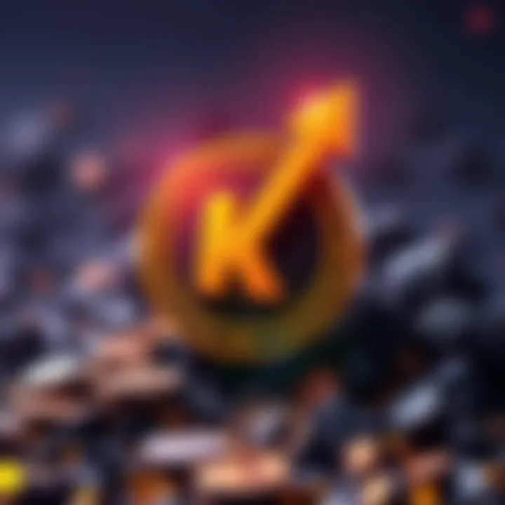 Kendu Coin logo with an upward arrow symbolizing a 16% increase in value and community engagement.