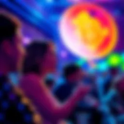 A woman speaking passionately about crypto privacy at a Bitcoin conference, with a crowd listening attentively.